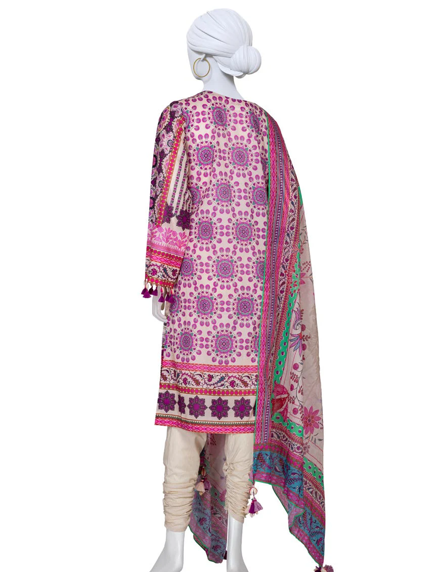 MULTICOLOR LAWN 2PC UNSTITCHED | JLAWN-S-JDS-24-1119 RADINAT-08 - Image 3