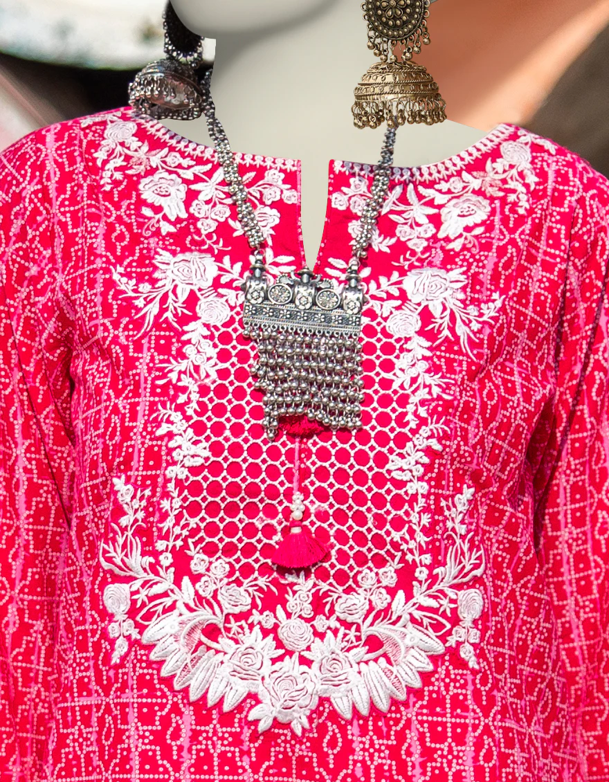 PINK LAWN 2PC STITCHED | JLAWN-S-JDS-25-1004/S LEHRIA CHUNRI-04 - Image 3
