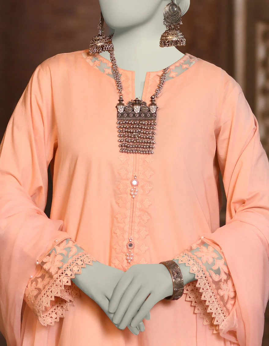 PEACH DOBBY 2PC STITCHED | JLAWN-S-JDS-25-1005/S RALLI-01 - Image 2