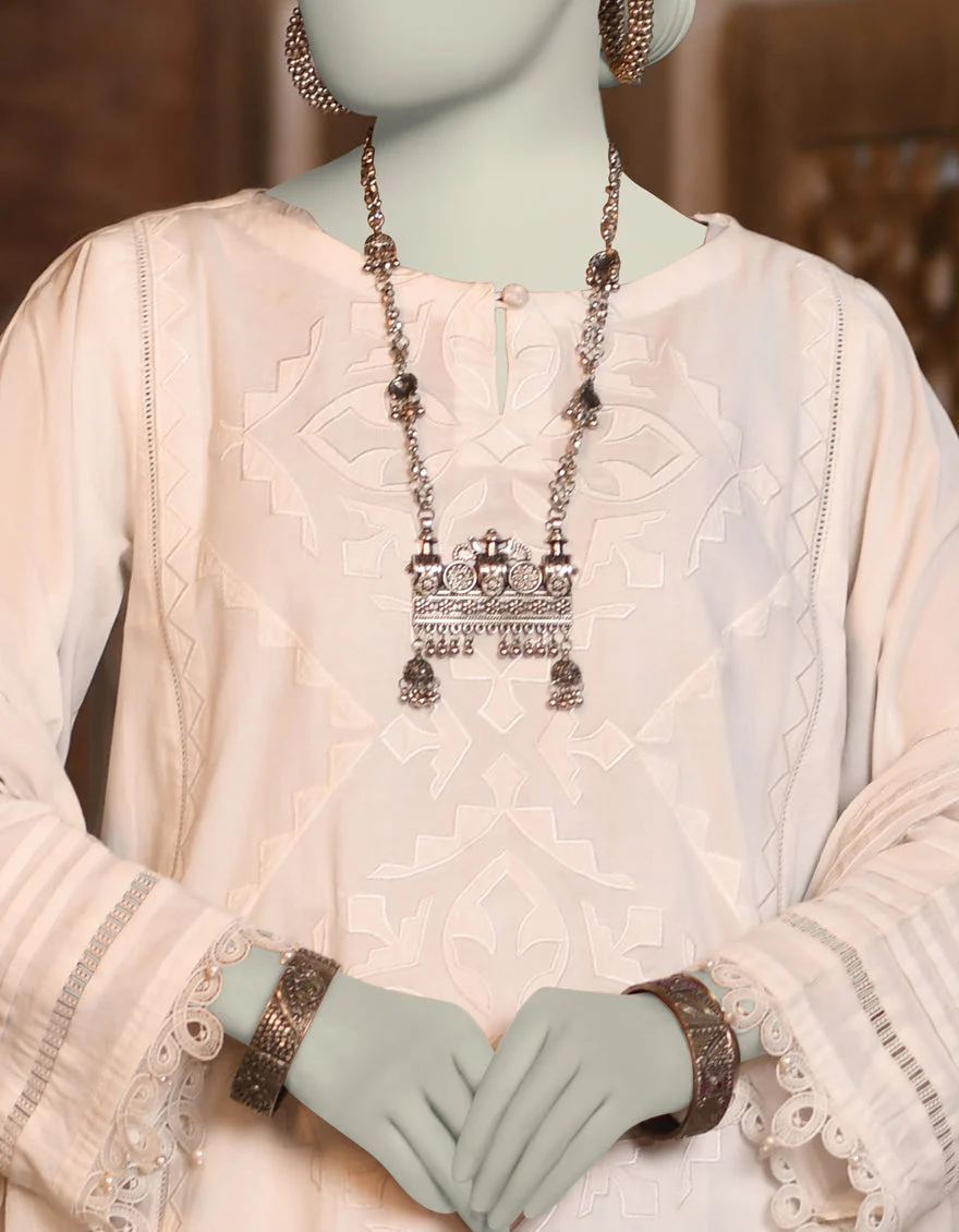 WHITE DOBBY 2PC STITCHED | JLAWN-S-JDS-25-1006/S RALLI-02 - Image 2