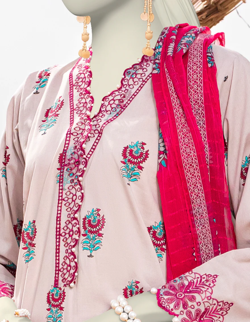 PINK LAWN 2PC UNSTITCHED | JLAWN-S-JDS-25-1065 BLOCKED PRINT-1 - Image 3