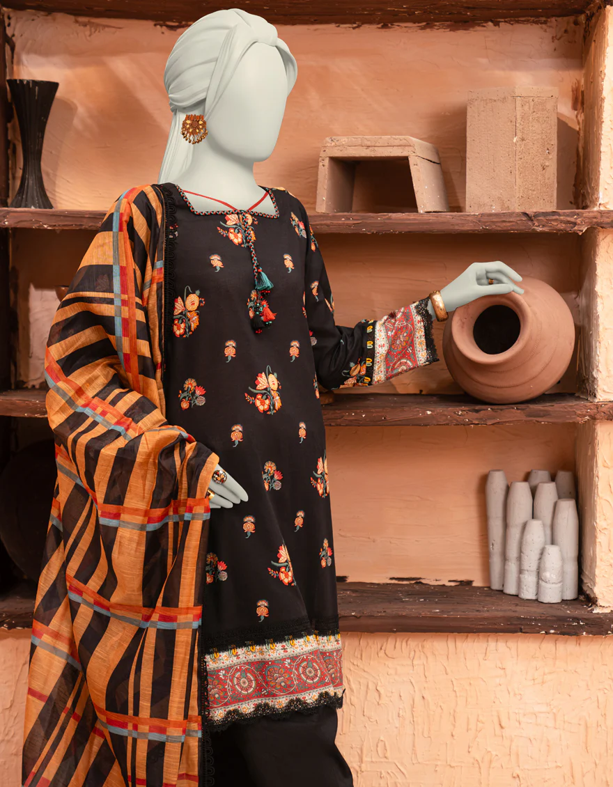 MULTICOLOR LAWN 2PC UNSTITCHED | JLAWN-S-JDS-25-1111 CHINTZ-8 - Image 3