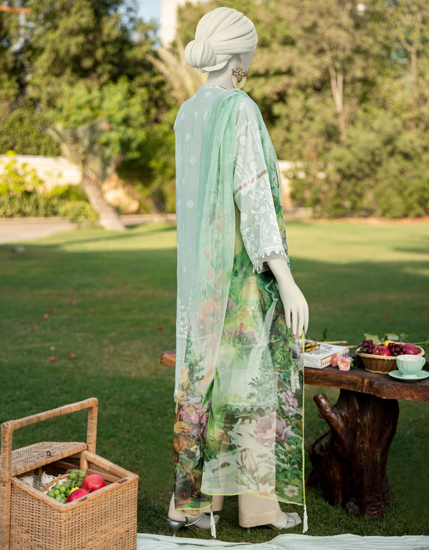 GREEN LAWN 2PC UNSTITCHED | JLAWN-S-JDS-25-1115 - Image 3
