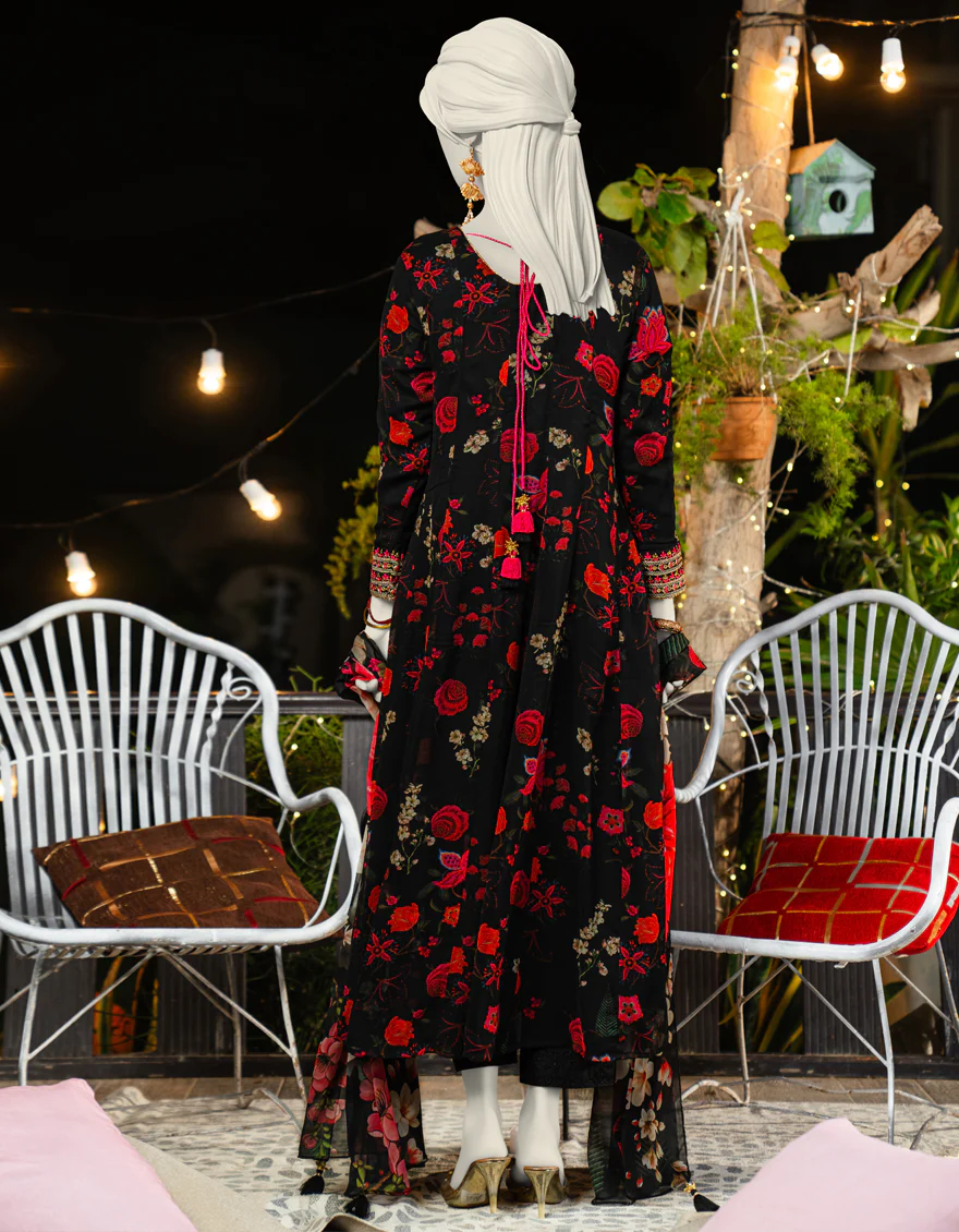 BLACK CHIFFON 2PC STITCHED | JLAWN-S-JDS-25-1116/ - Image 2