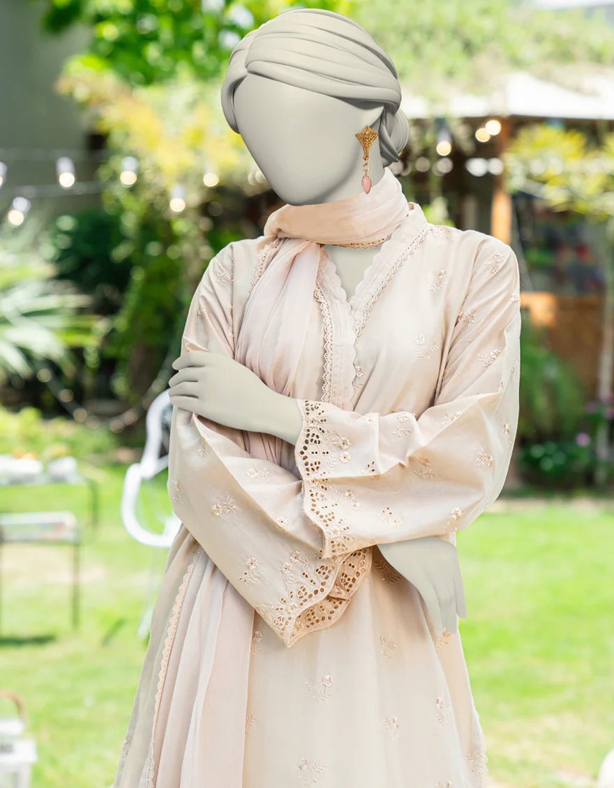 BEIGE DYED 2PC STITCHED | JLAWN-S-JDS-25-1122/ - Image 3