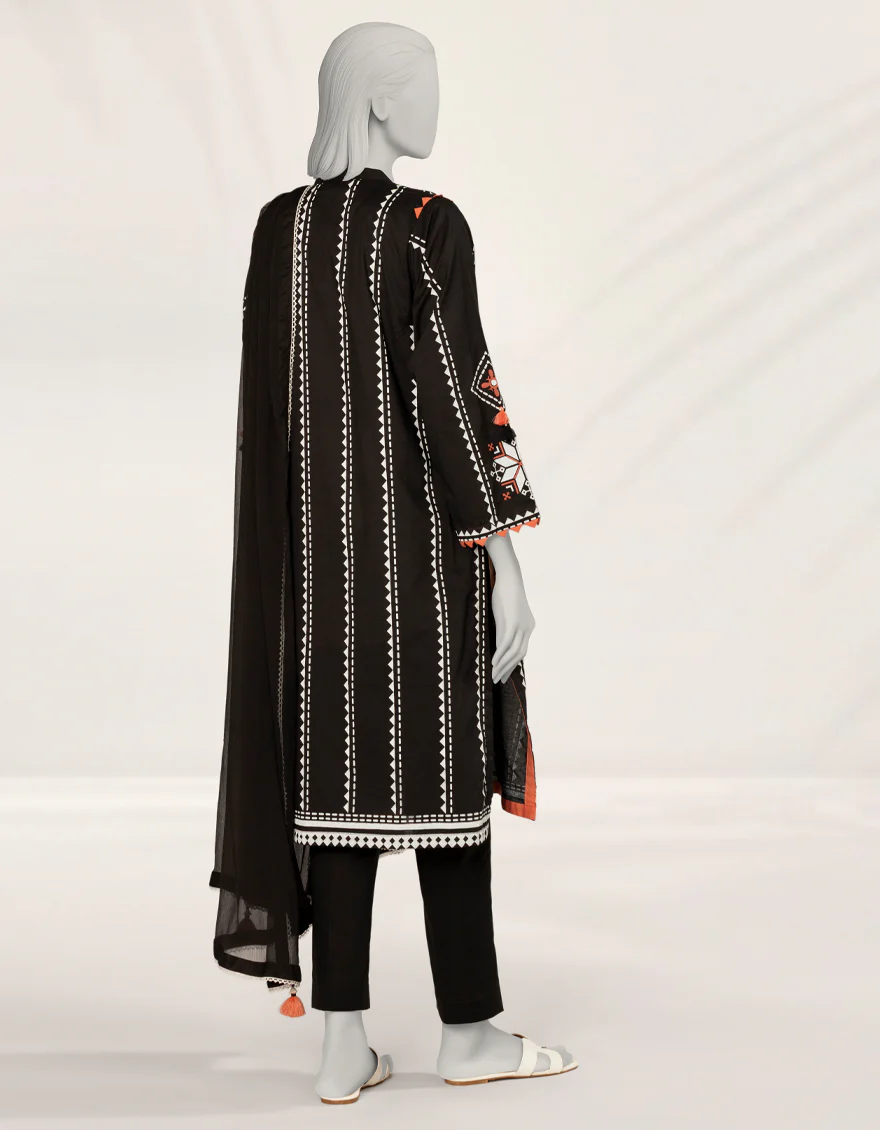 BLACK LAWN 2PC STITCHED | JLAWN-S-JDS-25-1168/S MODERN RALLI-01 - Image 2