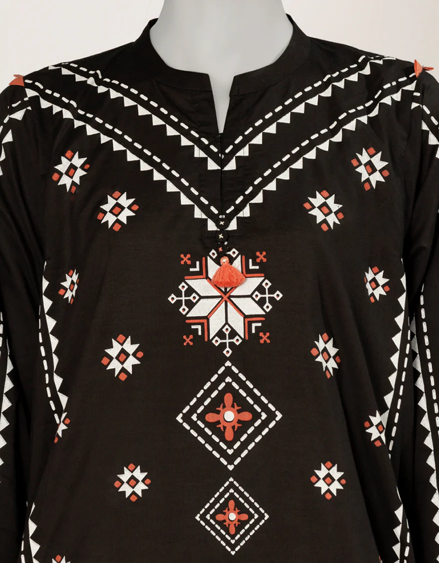BLACK LAWN 2PC STITCHED | JLAWN-S-JDS-25-1168/S MODERN RALLI-01 - Image 3