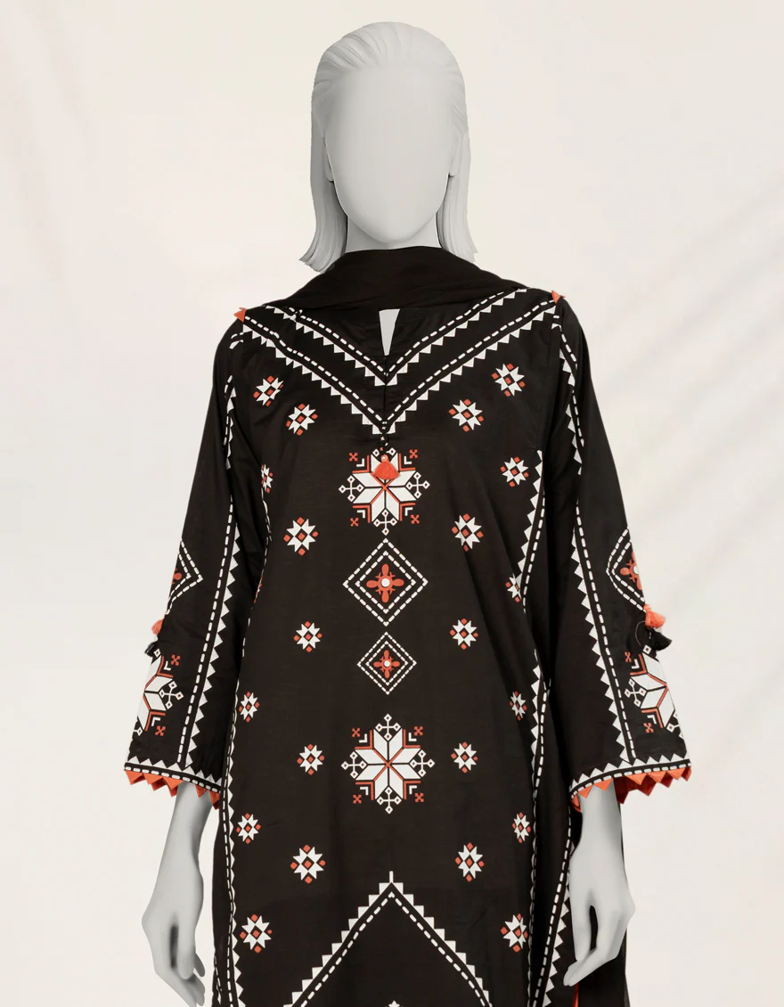 BLACK LAWN 2PC STITCHED | JLAWN-S-JDS-25-1168/S MODERN RALLI-01 - Image 4