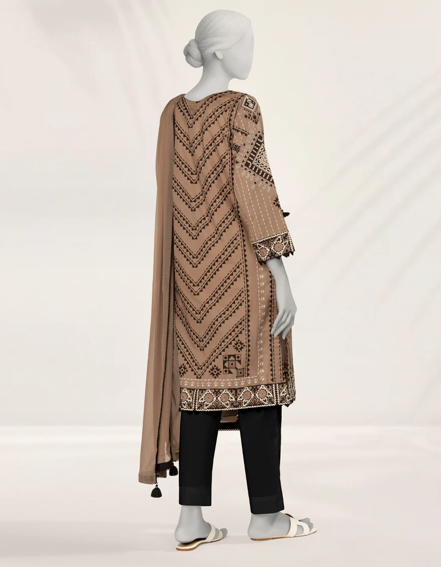 BROWN LAWN 2PC STITCHED | JLAWN-S-JDS-25-1169/S MODERN RALLI-02 - Image 2