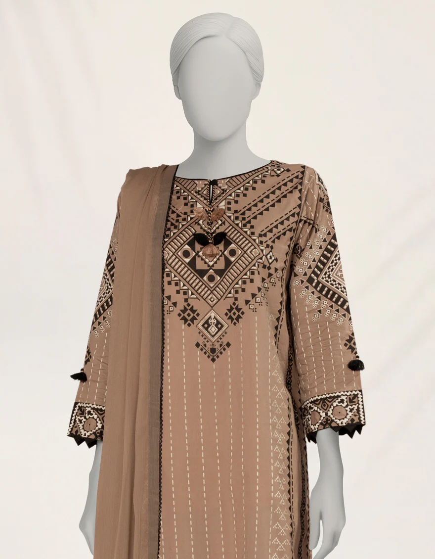 BROWN LAWN 2PC STITCHED | JLAWN-S-JDS-25-1169/S MODERN RALLI-02 - Image 3