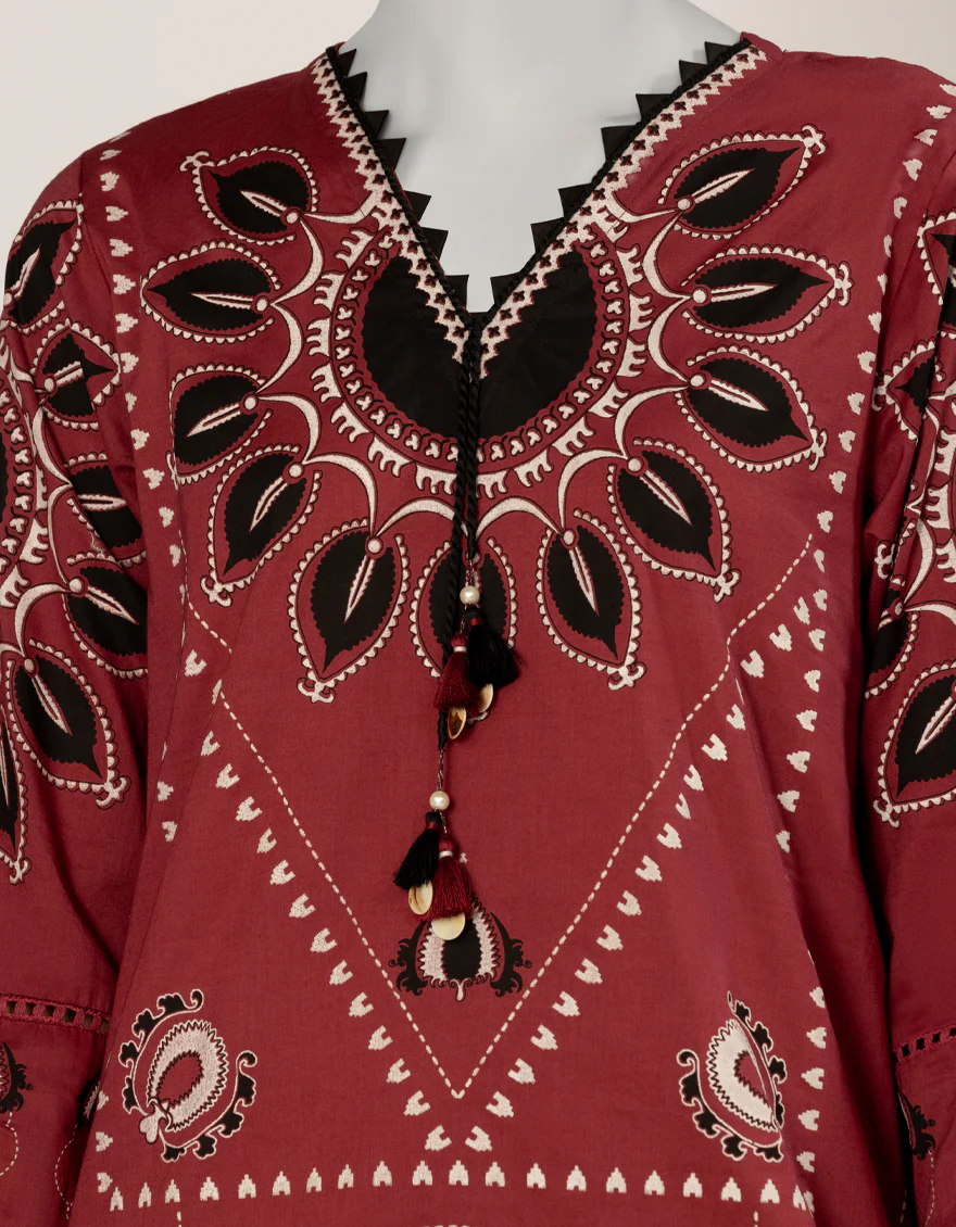 RED LAWN 2PC STITCHED | JLAWN-S-JDS-25-1170/S MODERN RALLI-03 - Image 4