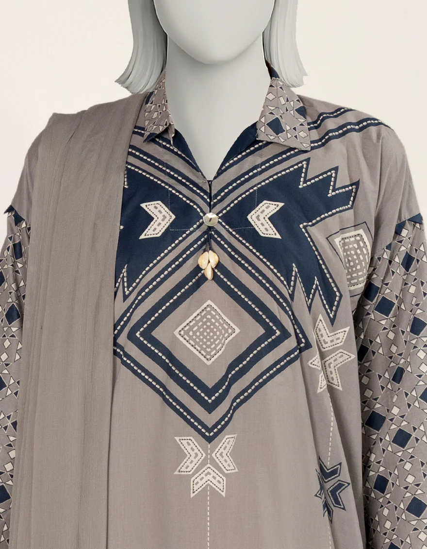 GREY LAWN 2PC STITCHED | JLAWN-S-JDS-25-1171/S MODERN RALLI-04 - Image 4