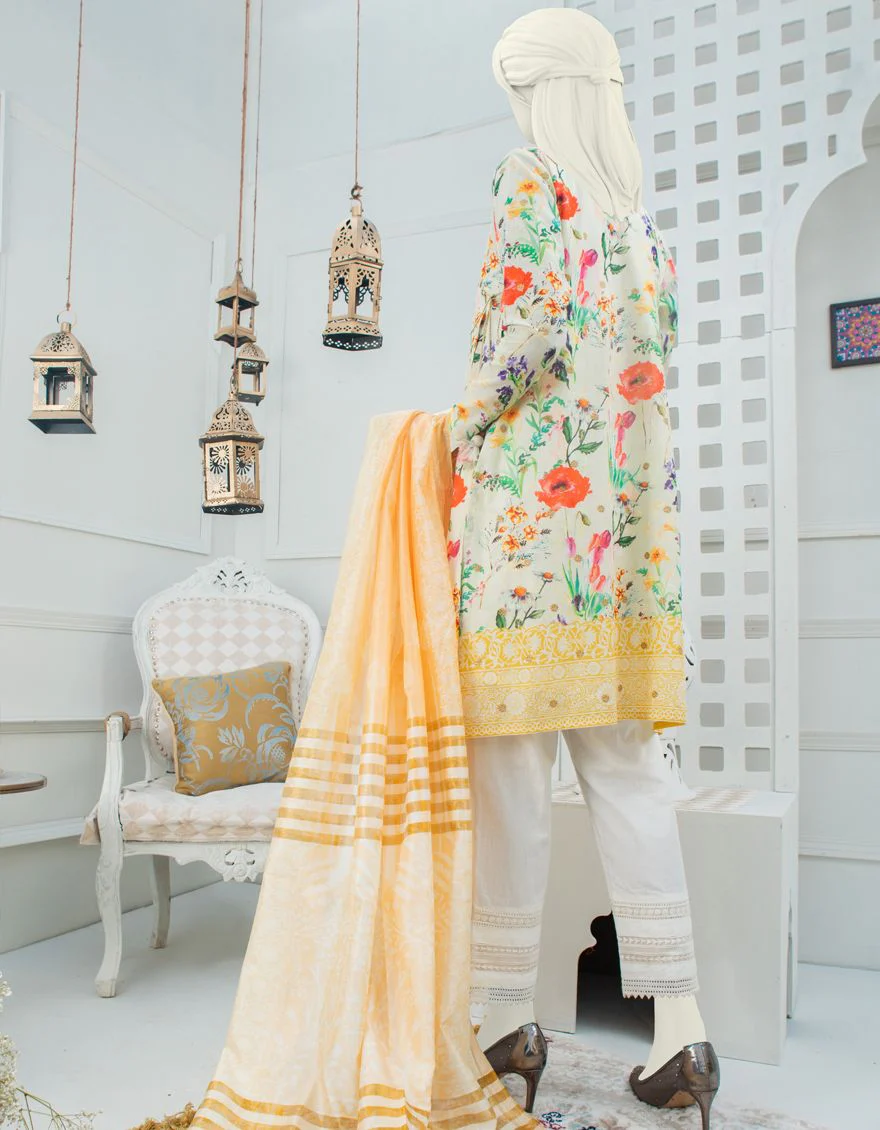 MULTICOLOR LAWN 2PC UNSTITCHED | JLAWN-S-JDS-US-21-1071 AMAI - Image 3