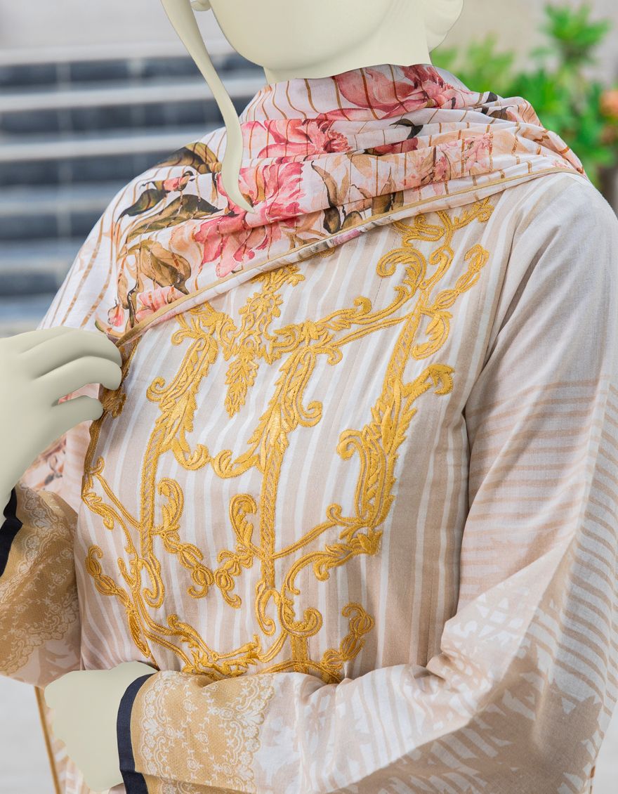 MULTICOLOR LAWN 2PC UNSTITCHED | JLAWN-S-JDS-US-21-1076 ELEGANT - Image 4