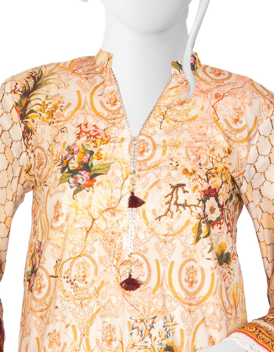 MULTICOLOR LAWN 2PC UNSTITCHED | JLAWN-S-JDS-US-21-1097/A ISLAND - Image 2