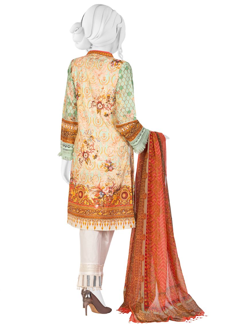 MULTICOLOR LAWN 2PC UNSTITCHED | JLAWN-S-JDS-US-21-1097/B ISLAND - Image 3