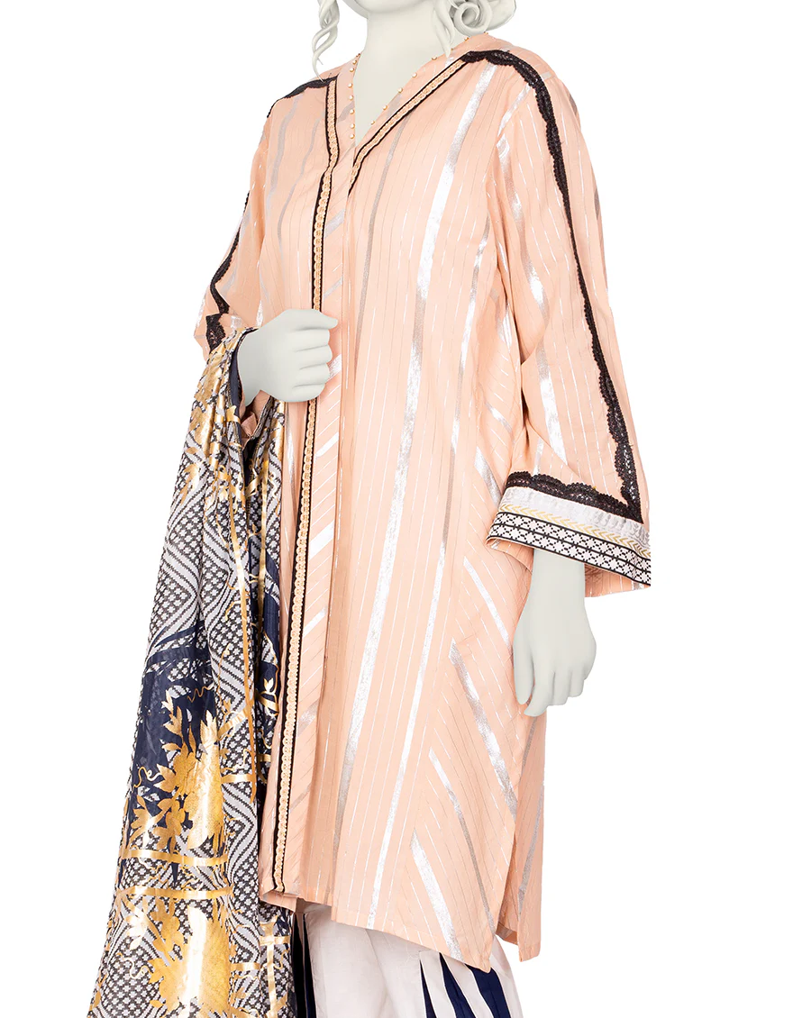 LAWN 2PC STITCHED | JLAWN-S-JDS-US-21-1101/S V-DROP - Image 2