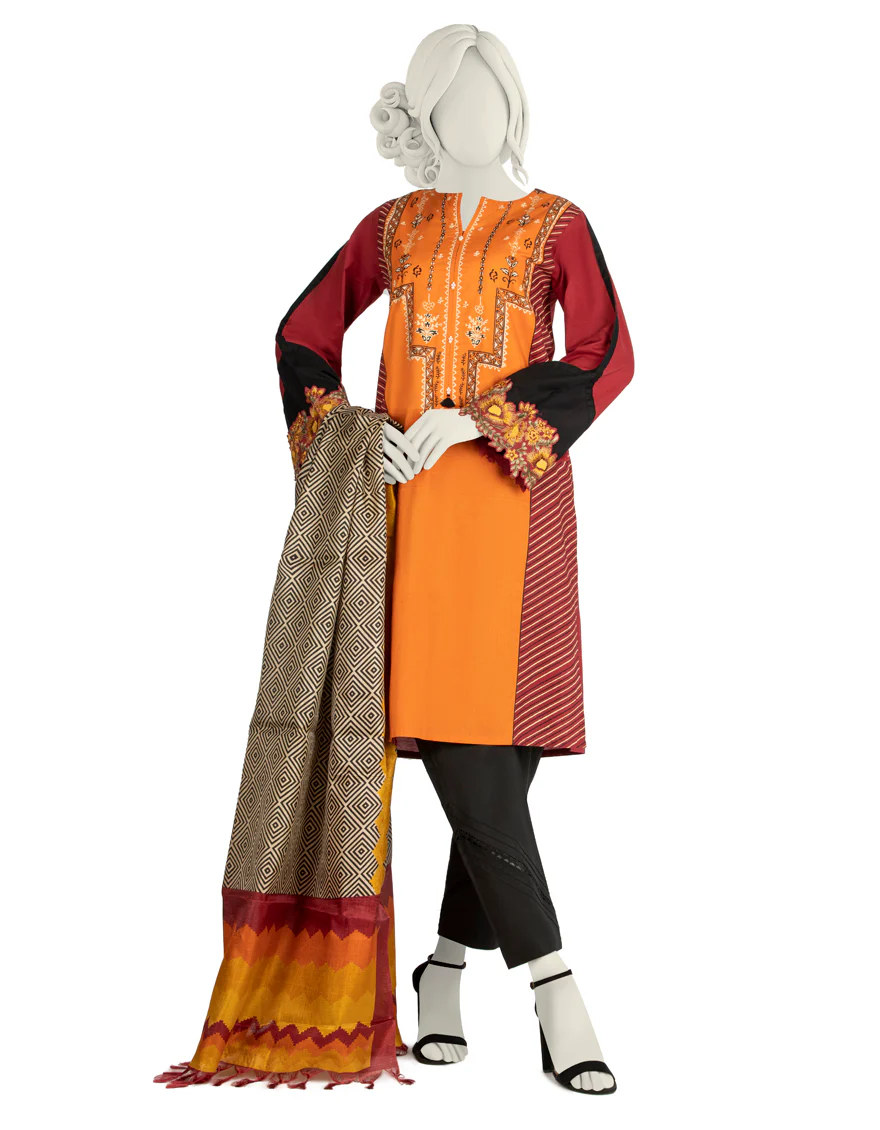 MAROON LAWN 2PC STITCHED | JLAWN-S-JDS-US-22-1001/S CHERRY