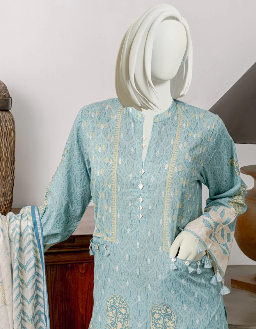 FEROZI 2PC UNSTITCHED | JLAWN-S-JDS-US-22-1006 SUMMER TIME - Image 3