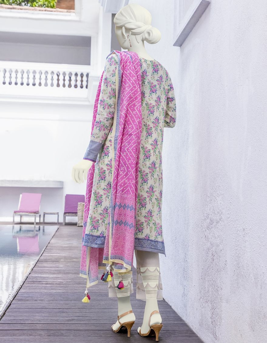 BUTTER 2PC UNSTITCHED | JLAWN-S-JDS-US-22-1011 GULKARI - Image 2