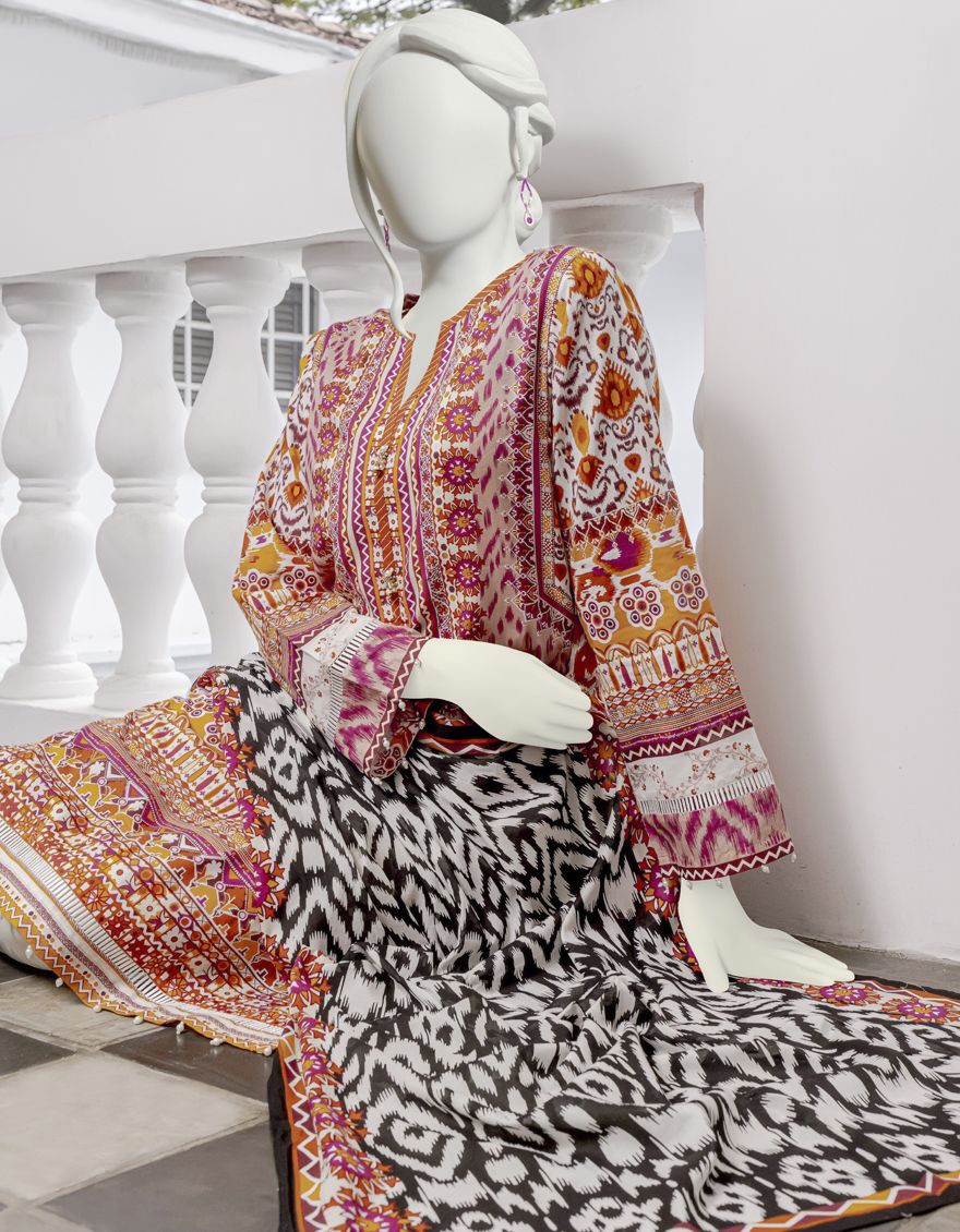 MULTICOLOR 2PC UNSTITCHED | JLAWN-S-JDS-US-22-1018 ETHNIC (22-1045) - Image 3