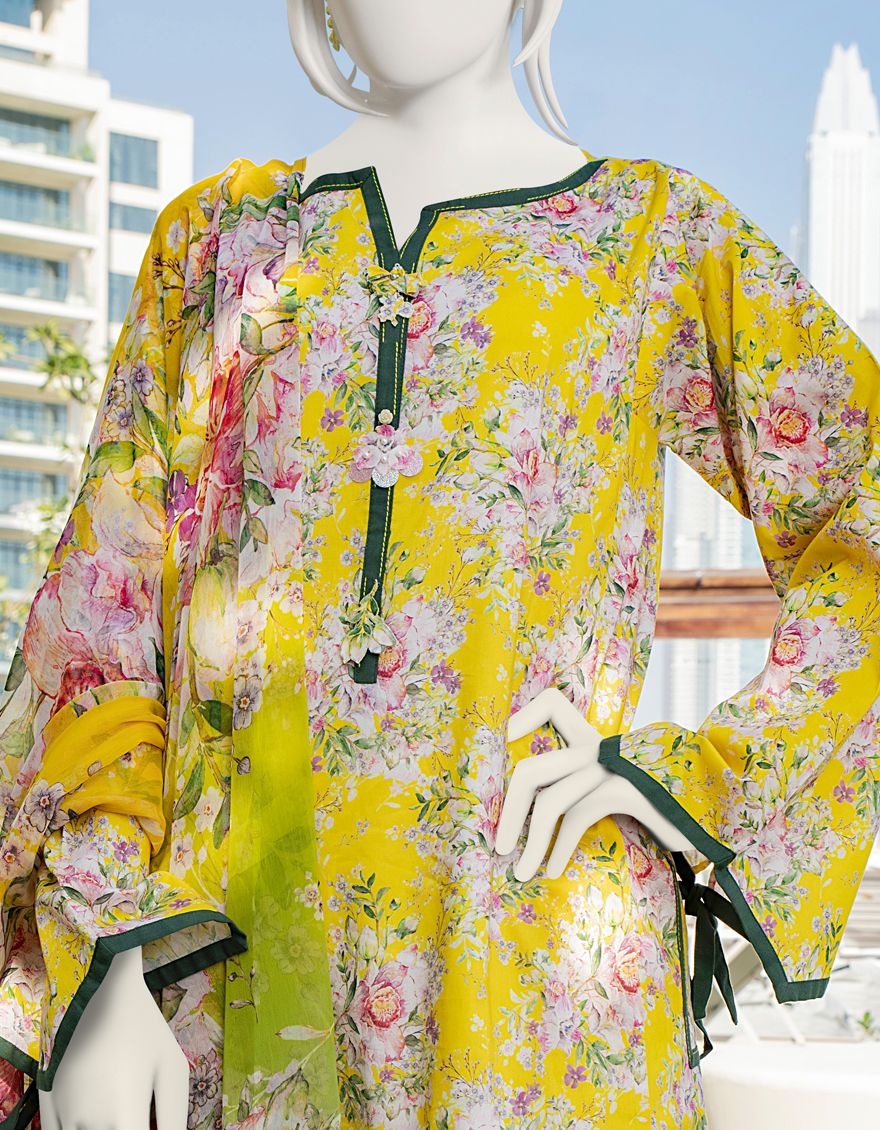 MULTICOLOR LAWN 2PC UNSTITCHED | JLAWN-S-JDS-US-22-1021 CHILAS - Image 3