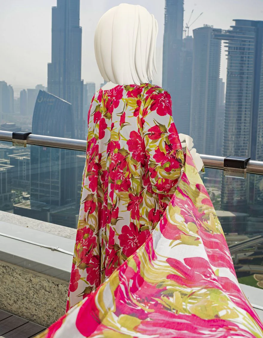 PINK-WHITE LAWN 2PC UNSTITCHED | JLAWN-S-JDS-US-22-1022 DAPHNE - Image 2