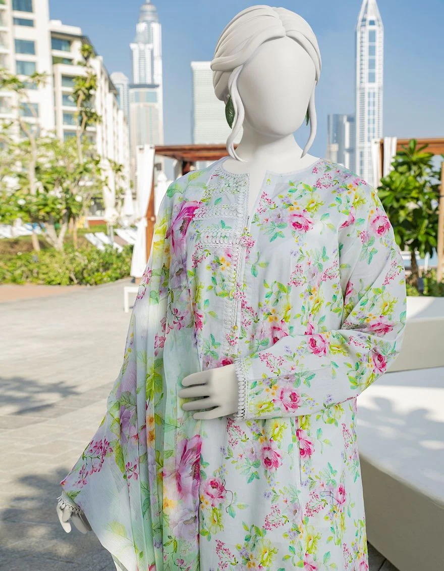 MULTICOLOR LAWN 2PC UNSTITCHED | JLAWN-S-JDS-US-22-1025 ONYX - Image 3