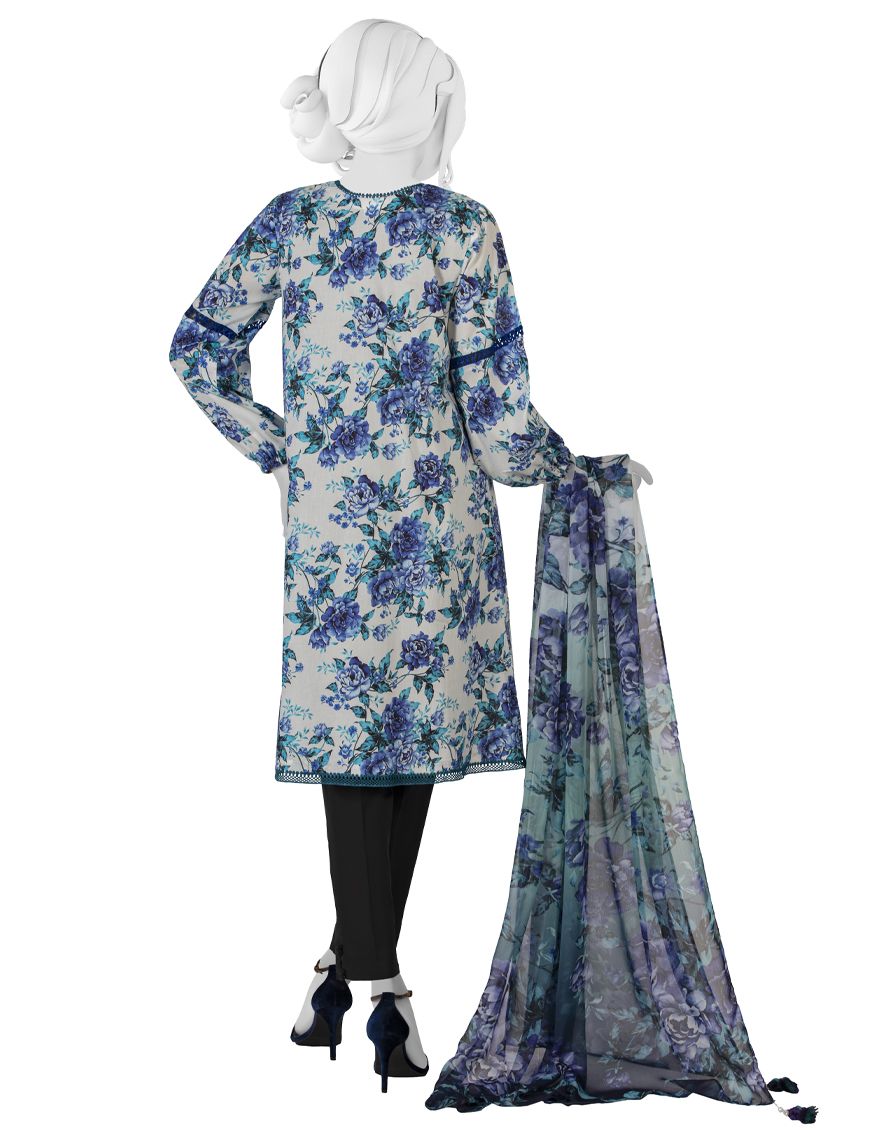 BLUE 2PC UNSTITCHED | JLAWN-S-JDS-US-22-1028 VICTORIA - Image 2