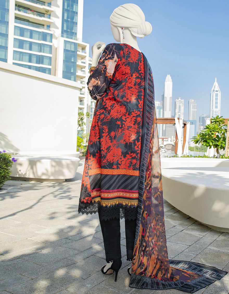 BLM LAWN 2PC UNSTITCHED | JLAWN-S-JDS-US-22-1032 BLACK (22-1054) - Image 2