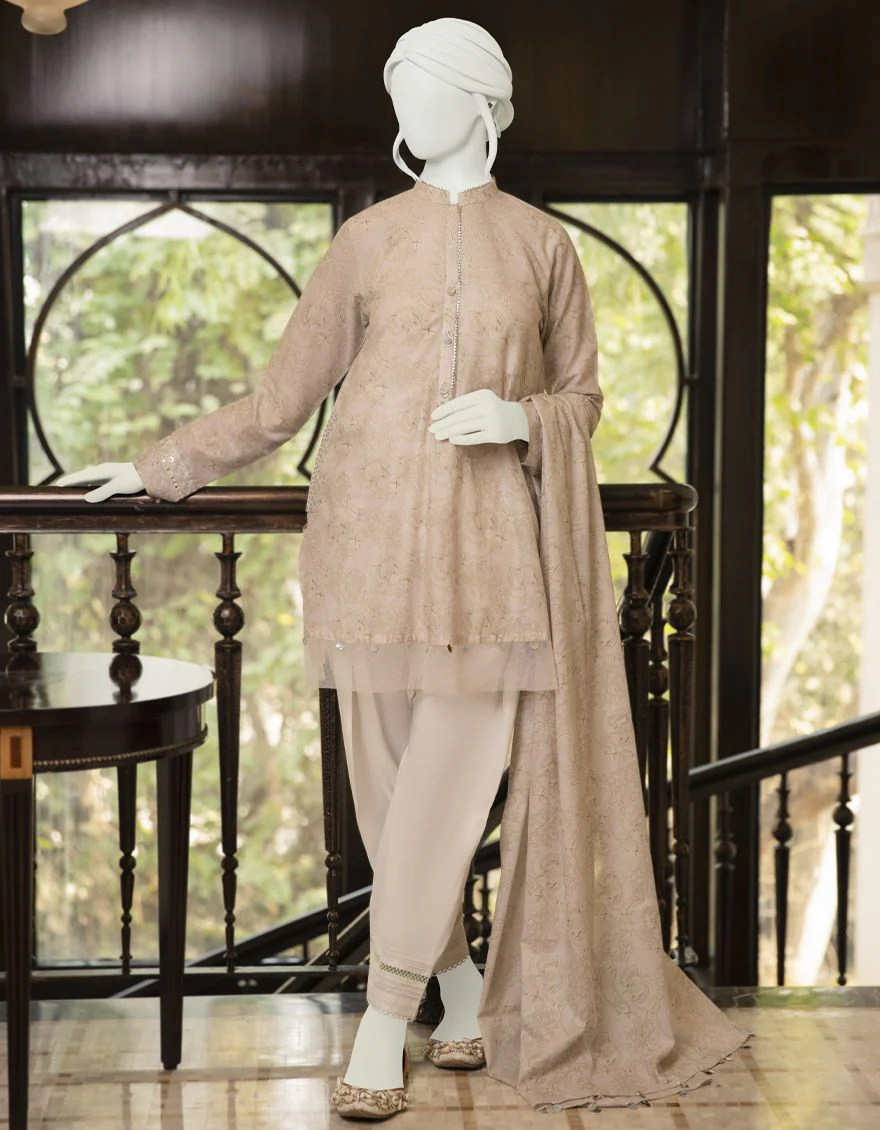 GREY LAWN 2PC UNSTITCHED | JLAWN-S-JDS-US-22-1035 ORENDA