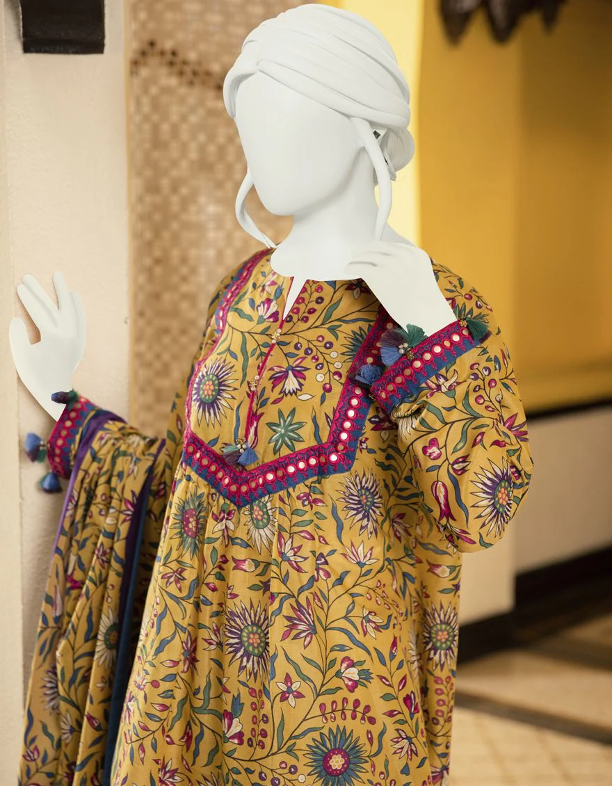 DUSTY OLIVE LAWN 2PC UNSTITCHED | JLAWN-S-JDS-US-22-1042 EYLSIAN - Image 3