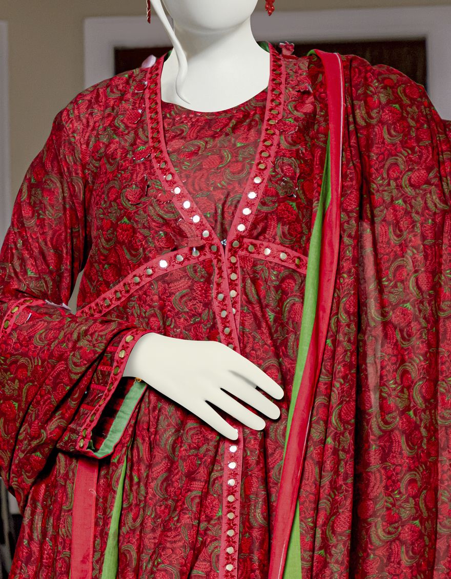 MAROON 2PC UNSTITCHED | JLAWN-S-JDS-US-22-1043 KALON - Image 2