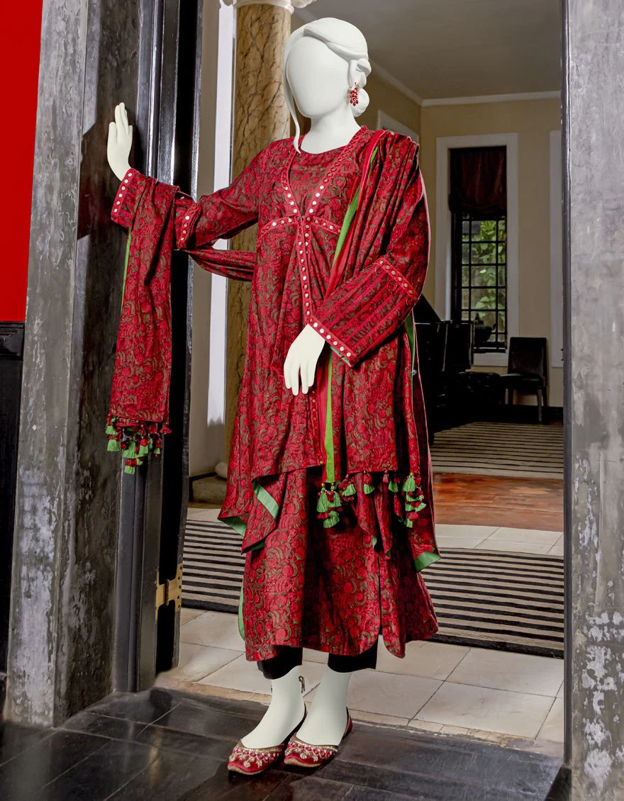 MAROON 2PC UNSTITCHED | JLAWN-S-JDS-US-22-1043 KALON - Image 4
