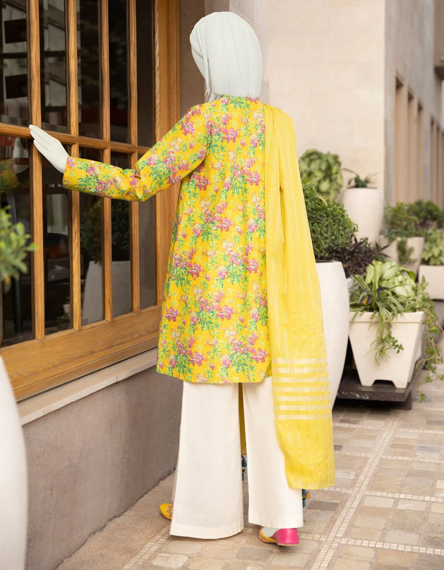 YELLOW 2PC UNSTITCHED | JLAWN-S-JDS-US-22-1054 MACAW - Image 4