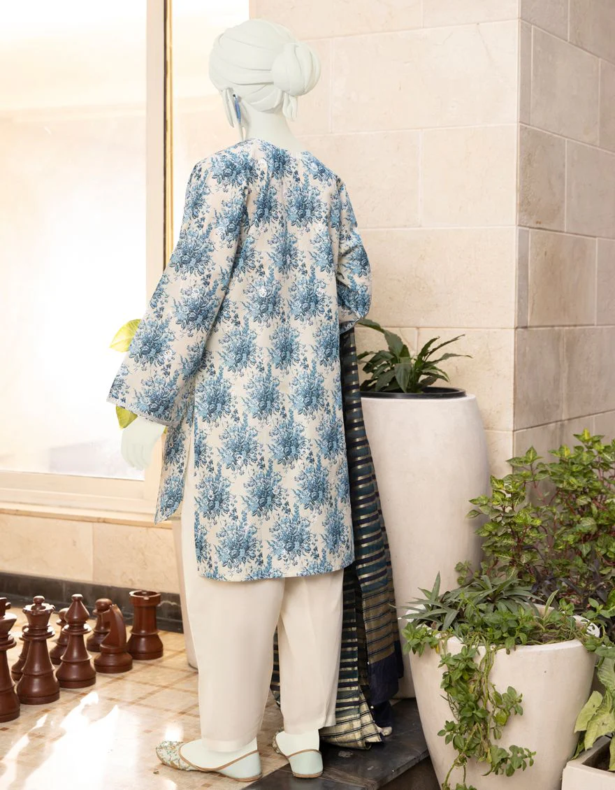 BLUE 2PC UNSTITCHED | JLAWN-S-JDS-US-22-1056 PARADISE - Image 2