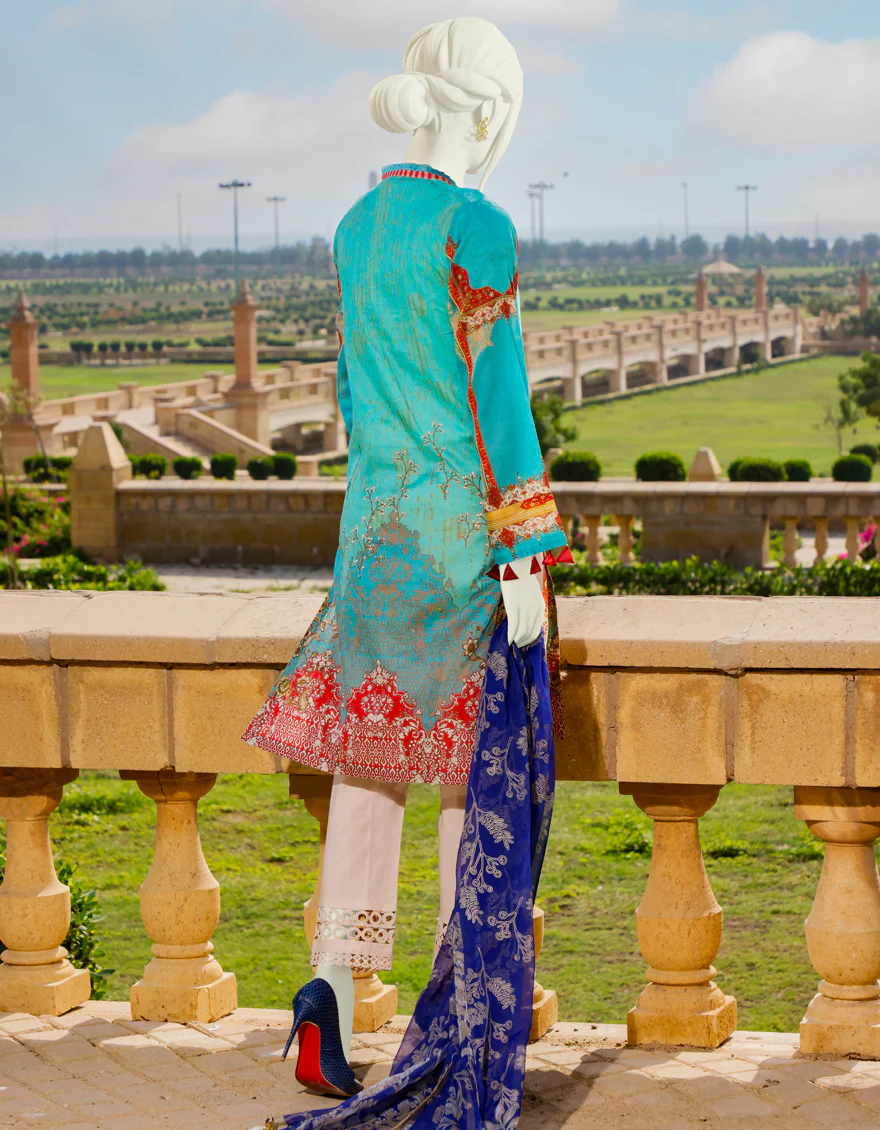 MULTICOLOR LAWN 2PC UNSTITCHED | JLAWN-S-JDS-US-22-1063 MAROON CHARM (22-2025) - Image 4