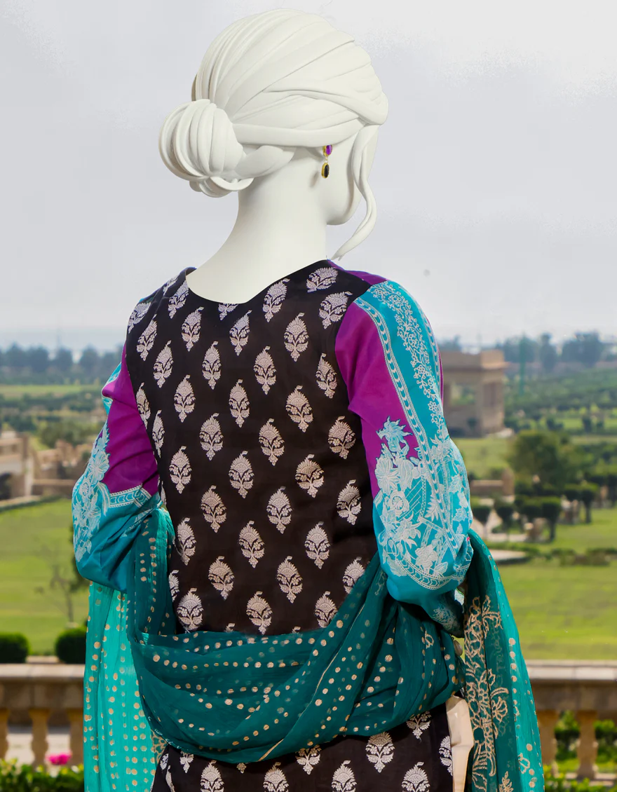 MULTICOLOR LAWN 2PC UNSTITCHED | JLAWN-S-JDS-US-22-1064 MAJESTIC (22-2026) - Image 2