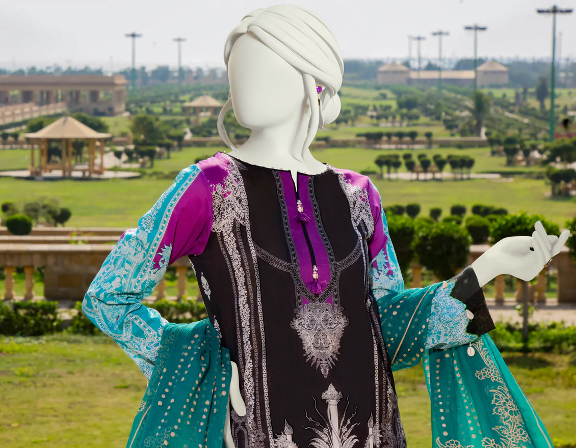 MULTICOLOR LAWN 2PC UNSTITCHED | JLAWN-S-JDS-US-22-1064 MAJESTIC (22-2026) - Image 3