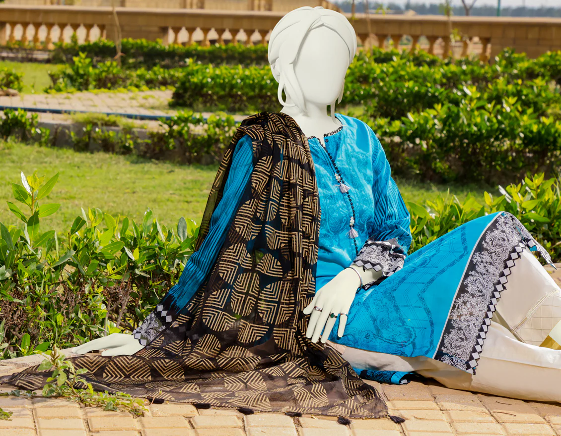MULTICOLOR LAWN 2PC UNSTITCHED | JLAWN-S-JDS-US-22-1065 EMERALD (22-2027) - Image 3
