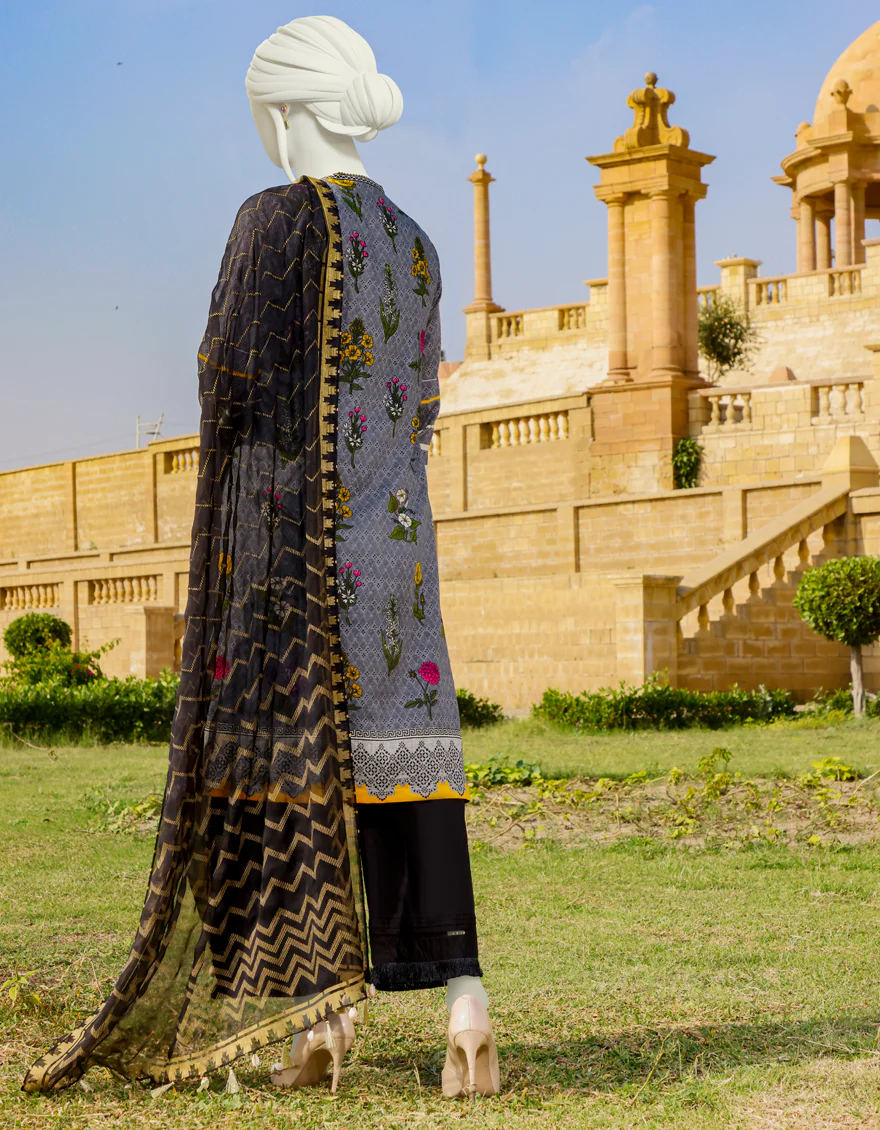 MULTICOLOR LAWN 2PC UNSTITCHED | JLAWN-S-JDS-US-22-1069 BELLA (22-2031) - Image 2