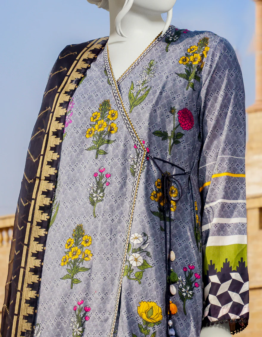 MULTICOLOR LAWN 2PC UNSTITCHED | JLAWN-S-JDS-US-22-1069 BELLA (22-2031) - Image 3