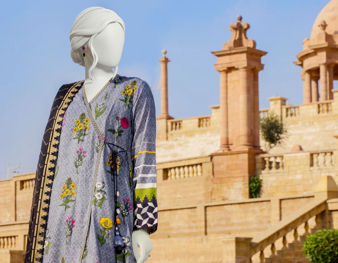 MULTICOLOR LAWN 2PC UNSTITCHED | JLAWN-S-JDS-US-22-1069 BELLA (22-2031) - Image 4