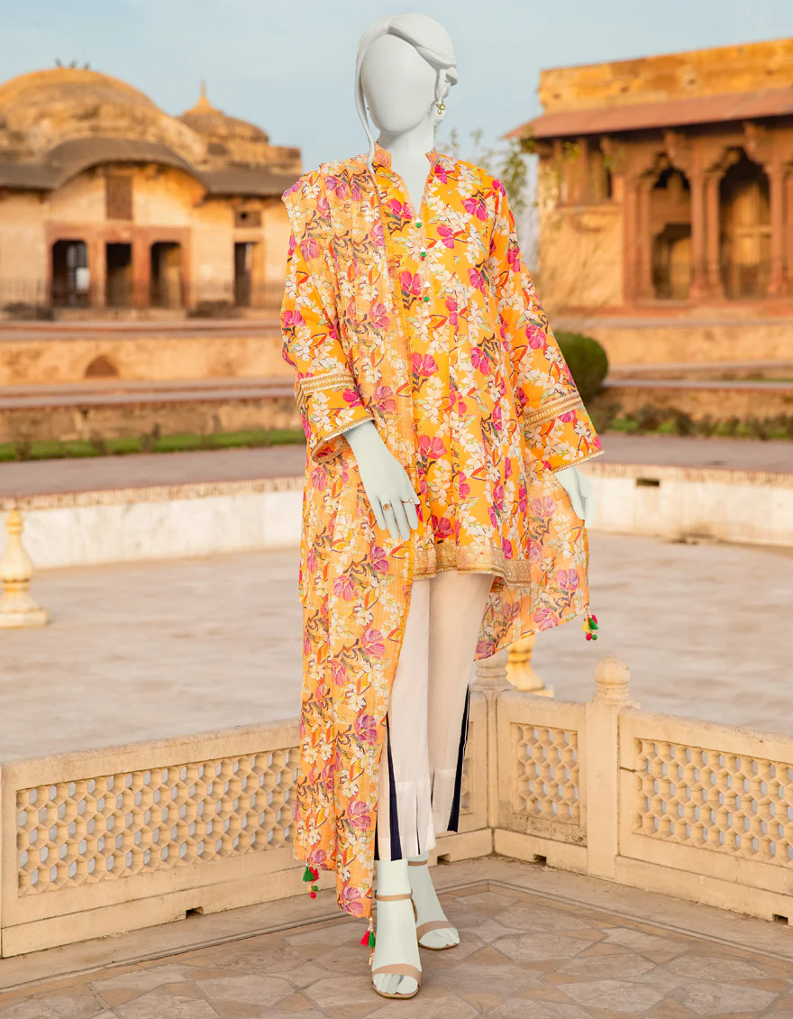 MULTICOLOR LAWN 2PC UNSTITCHED | JLAWN-S-JDS-US-22-1084 AZIEL