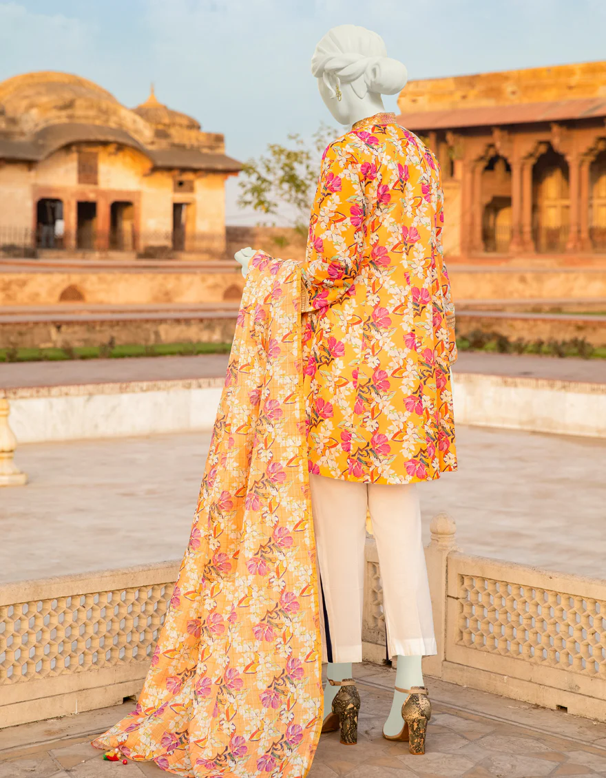MULTICOLOR LAWN 2PC UNSTITCHED | JLAWN-S-JDS-US-22-1084 AZIEL - Image 2
