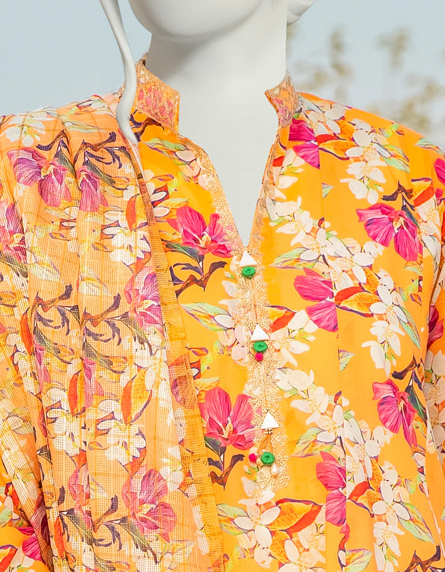 MULTICOLOR LAWN 2PC UNSTITCHED | JLAWN-S-JDS-US-22-1084 AZIEL - Image 3