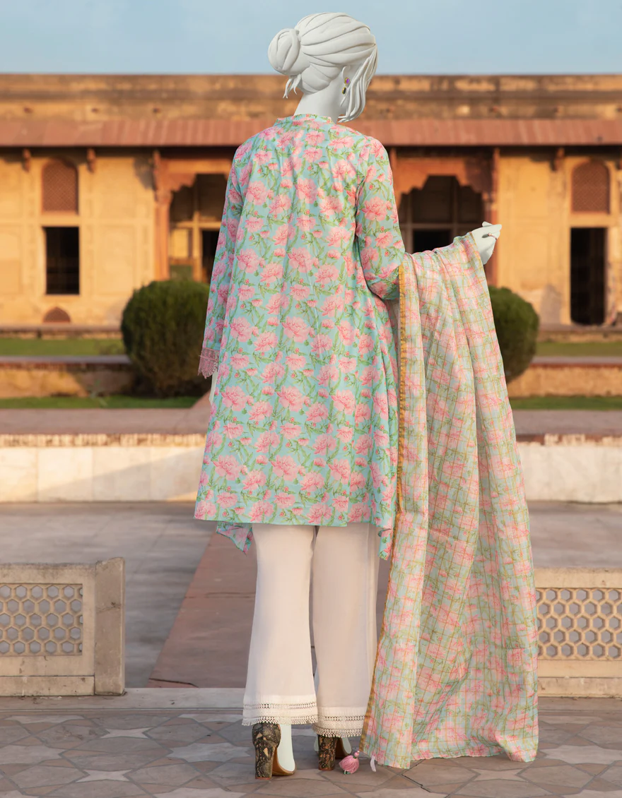 BLUE PINK LAWN 2PC UNSTITCHED | JLAWN-S-JDS-US-22-1086 ORION - Image 3