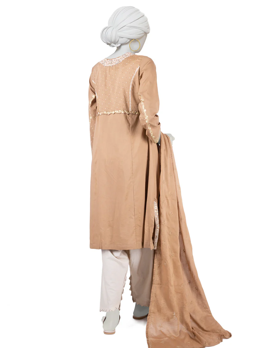 GOLDEN BROWN LAWN 2PC STITCHED | JLAWN-S-JDS-US-22-1115/S JULIET - Image 2