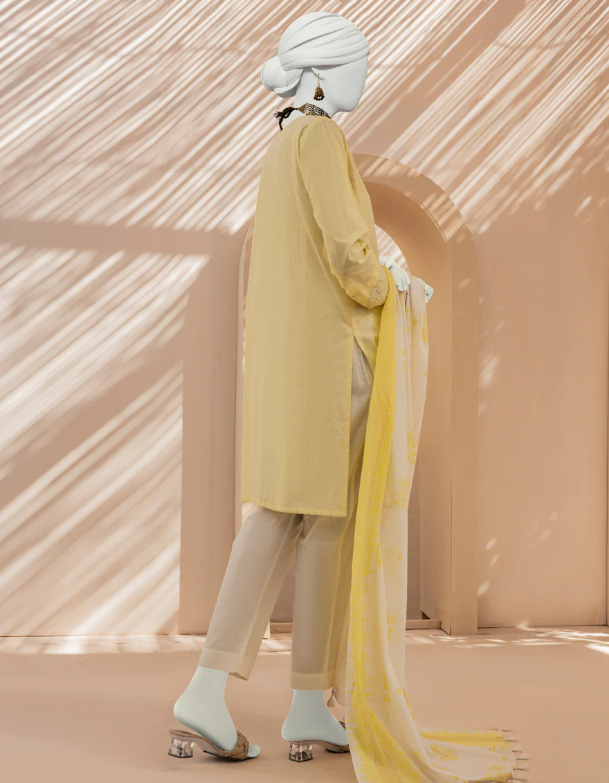 YELLOW LAWN 2PC STITCHED | JLAWN-S-JDS-US-23-1003/S NAINA - Image 2
