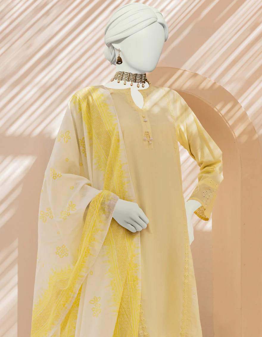 YELLOW LAWN 2PC STITCHED | JLAWN-S-JDS-US-23-1003/S NAINA - Image 3